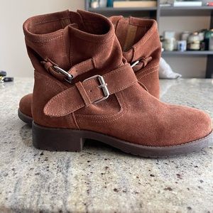 Steve Madden Women’s Alick Motorcycle Suede Bootie
